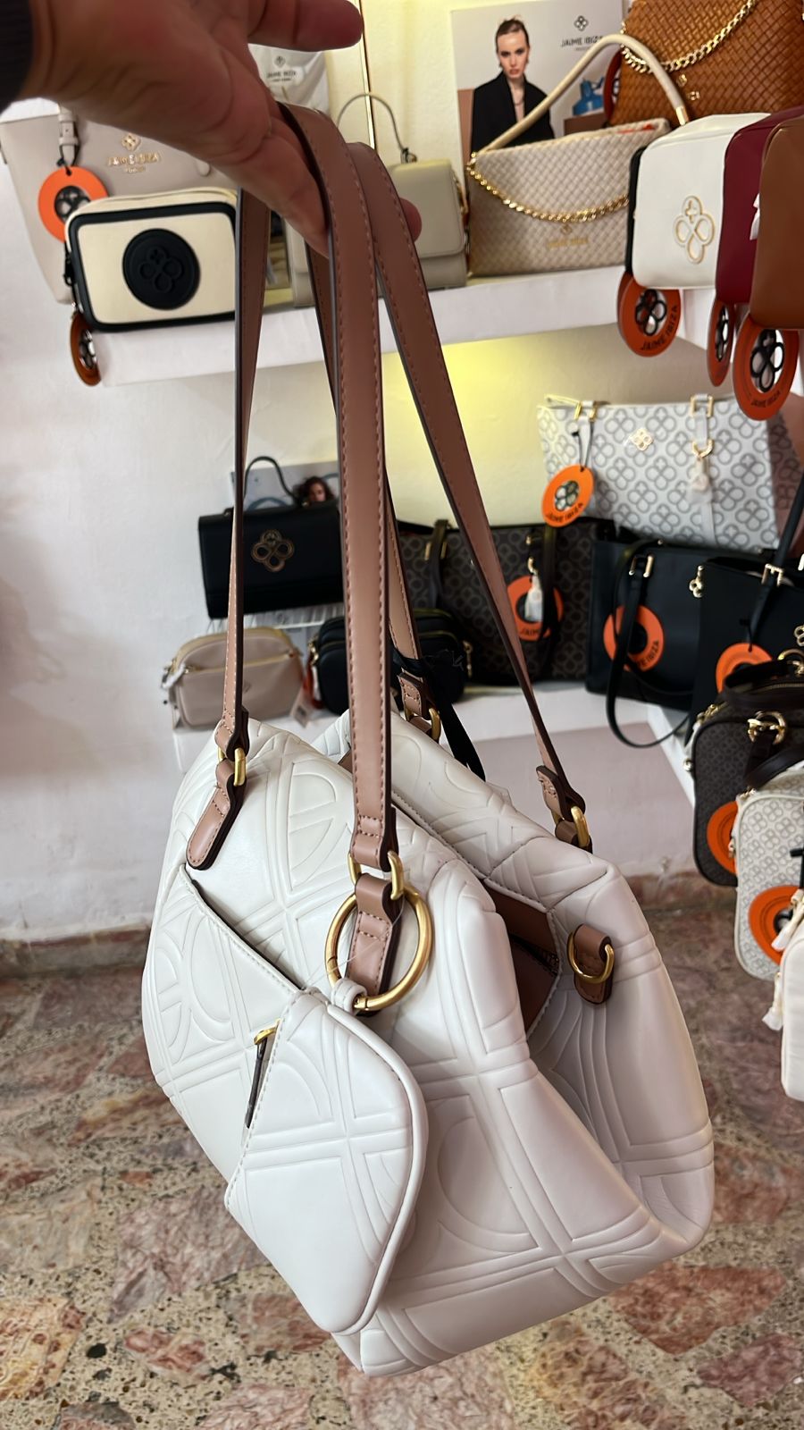 BOLSO SATCHEL BLANCO CLOE 2BLCV25366BLA GRANDE