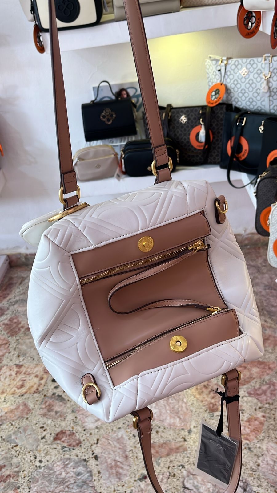 BOLSO SATCHEL BLANCO CLOE 2BLCV25366BLA GRANDE