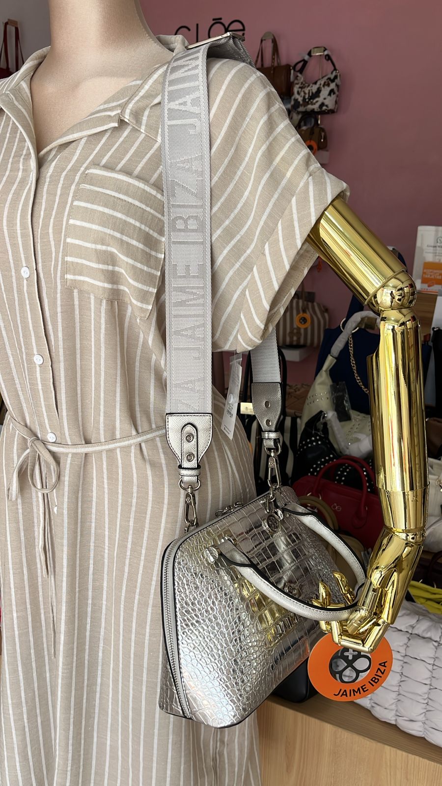 BOLSO SATCHEL PLATA JAIME IBIZA JI 2501