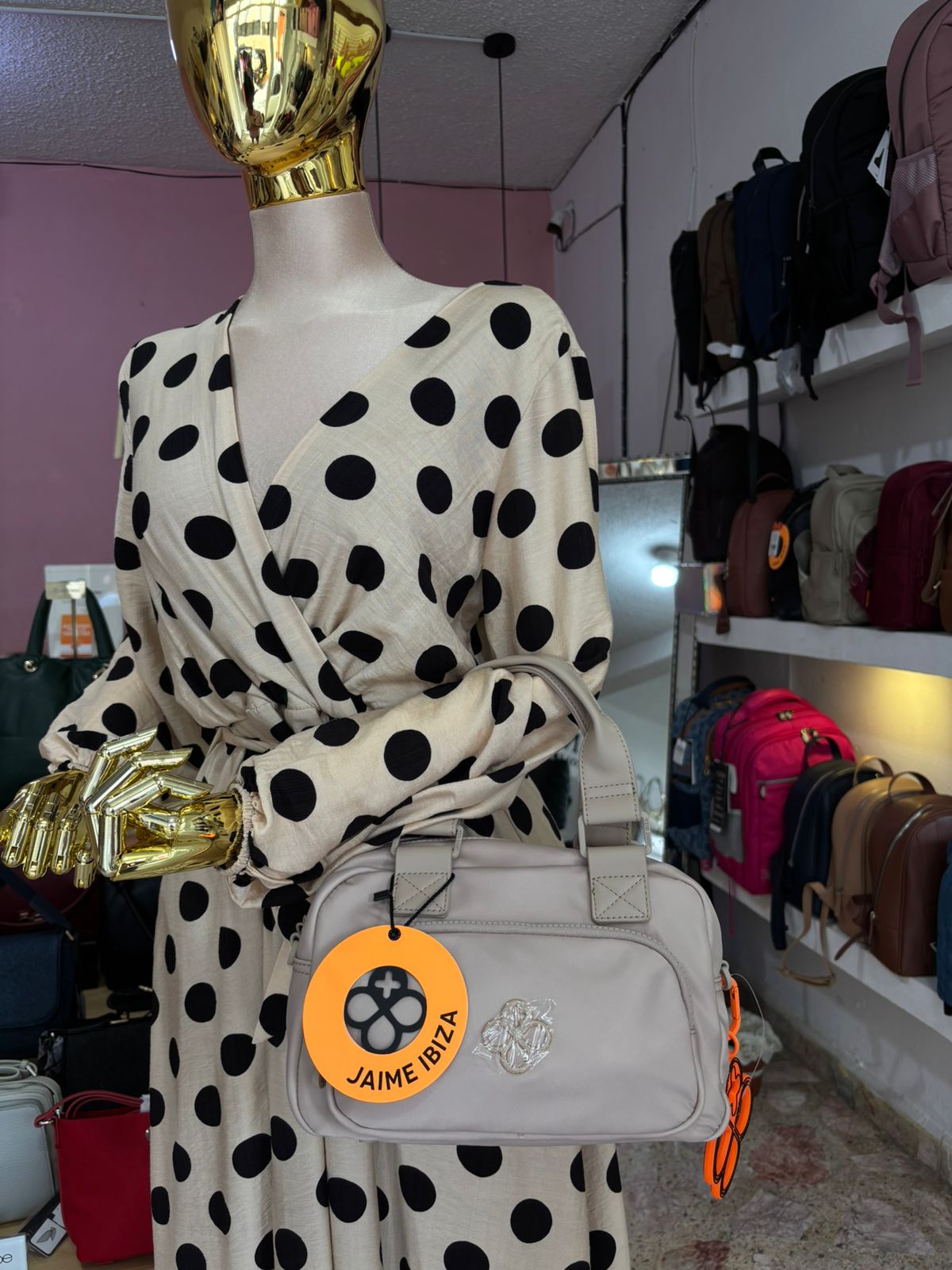 BOLSO SATCHEL BEIGE JAIME IBIZA JI 2872